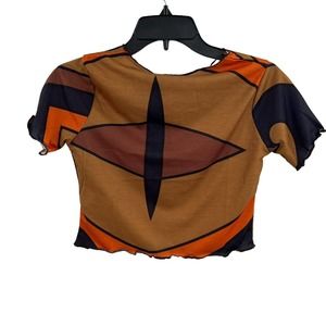 Daisy Street Patterned‎ Crop Top Size 6 New